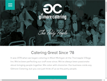 Tablet Screenshot of gilmore-catering.com